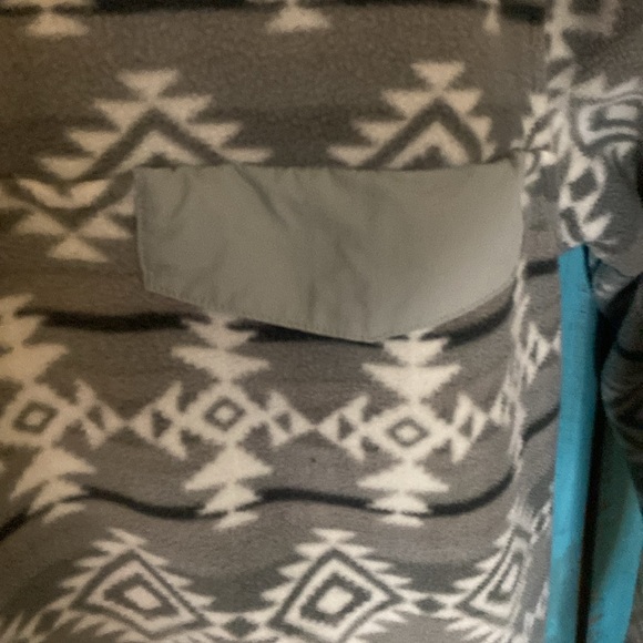 Southern Grit pullover partial snap fleece sweater size small gray white - Picture 2 of 8